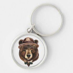 Watercolor Bear Fashion Keychain