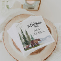 Watercolor Bear Woodland Baby Shower 