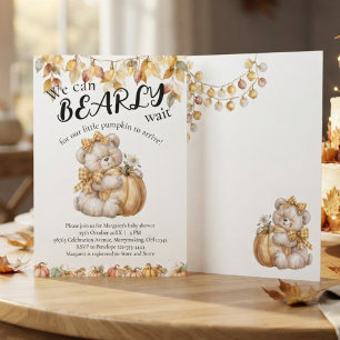 Watercolor Bearly Wait Gender Neutral Baby Shower Invitation