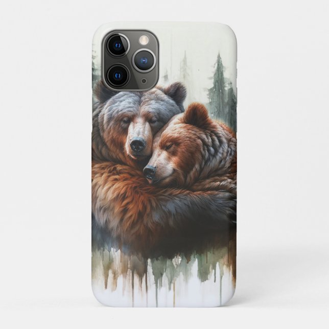 Watercolor Bears Rustic Wilderness  Case-Mate iPhone Case (Back)