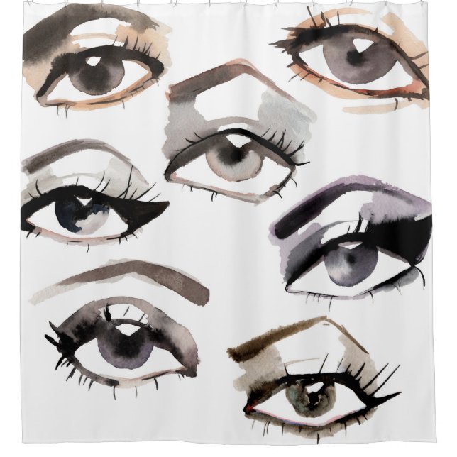 Watercolor beautiful eyes pattern (Front)