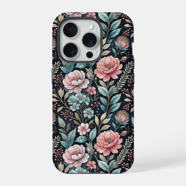 Watercolor Beautiful Wildflowers  iPhone Case (Back)