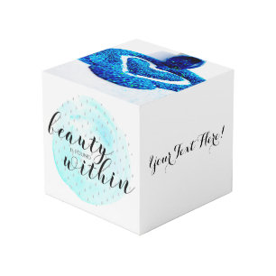 Watercolor Beauty Quote Cube
