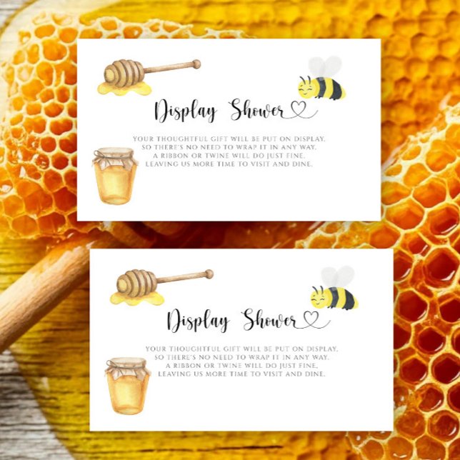 Watercolor bee Display shower Enclosure Card (Creator Uploaded)