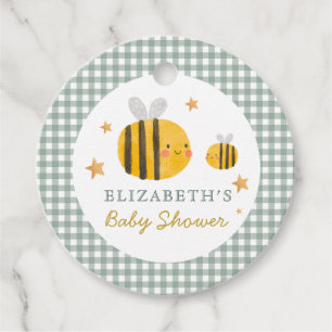 Watercolor Bee Honey Sweet Baby Shower Favour Tags