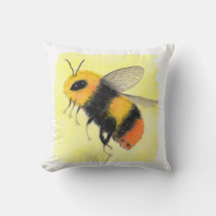 Watercolor Bee Outdoor Pillow