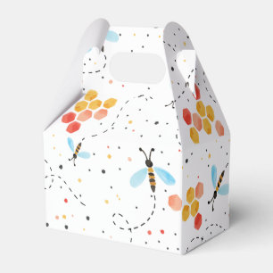 Watercolor Bee Pattern Favor Box