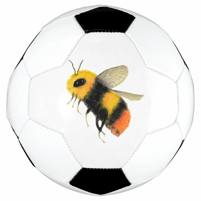 Watercolor Bee Soccer Ball (Front)