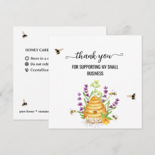 Watercolor BeeKeeper Honey Apairist  Thank You Card