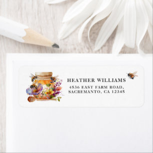 Watercolor Beekeeper Honeycomb