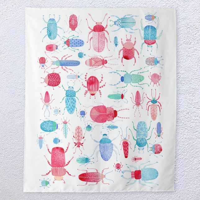 Watercolor Beetle Tapestry (Creator Uploaded)