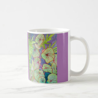 Watercolor Begonia and Philodendron Coffee Mug