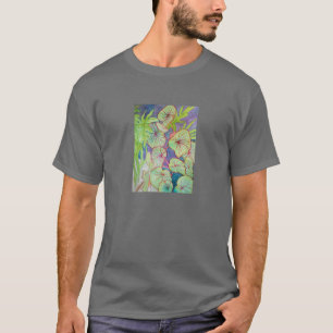 Watercolor Begonia and Philodendron T-Shirt