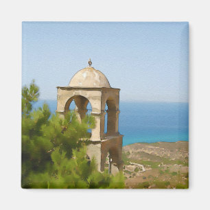 Watercolor bell tower magnet