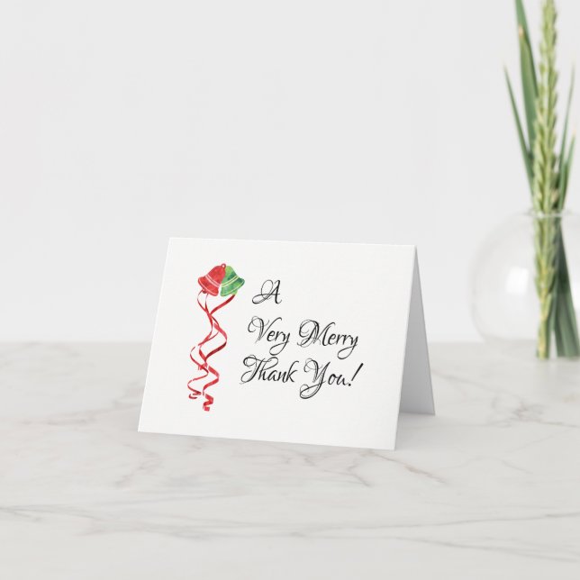 Watercolor Bells/Christmas/Wedding Thank You (Front)