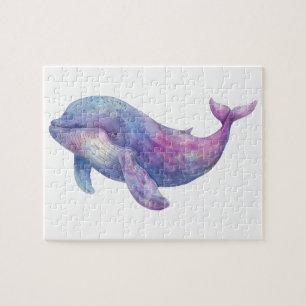 Watercolor Beluga Whale  Jigsaw Puzzle