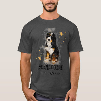 Watercolor Bernedoodle Mom Doodle Lover Gift T-Shirt