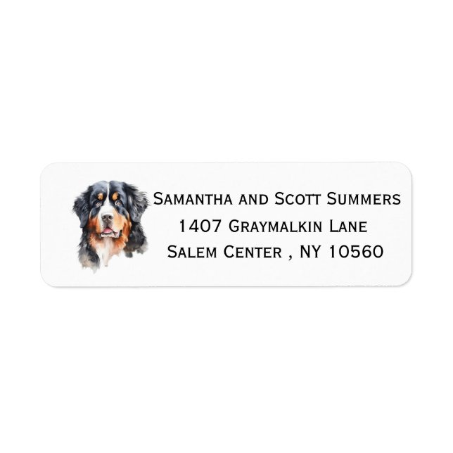 Watercolor Bernese Mountain Dog  (Front)