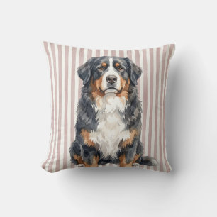 Watercolor Bernese Mountain Dog Pillow Cover