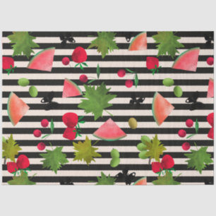 Watercolor berries fruit food kitchen summer brigh tissue paper