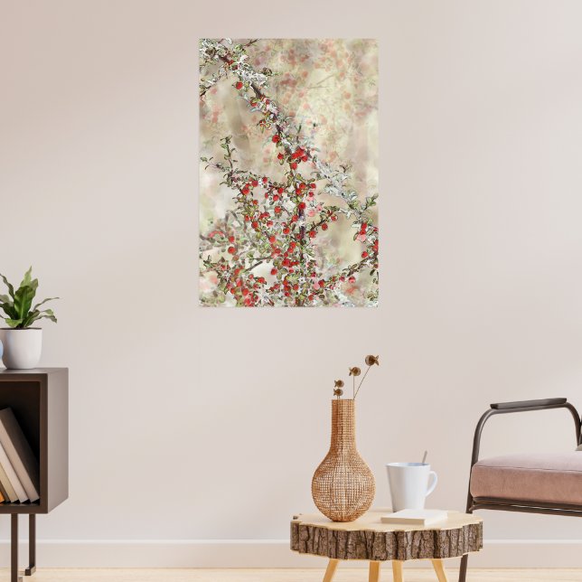 Watercolor Berries Poster (Living Room 3)