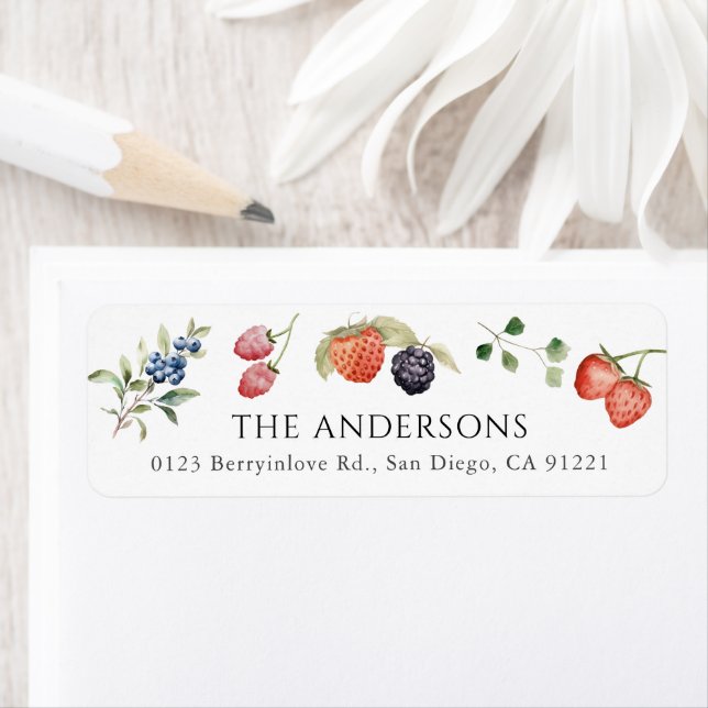 Watercolor Berries Return Address (Insitu)