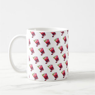Watercolor Berry Cocktail with Mint Drink Coffee Mug