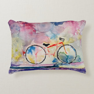 Watercolor Bicycle  Accent Pillow