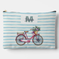 Watercolor Bicycle Pretty Striped Personalised