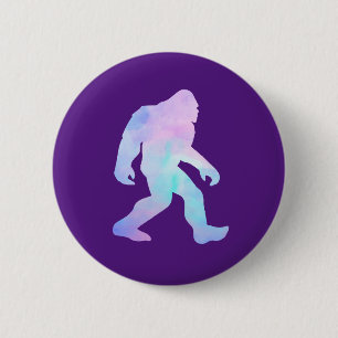 Watercolor Bigfoot 2 Inch Round Button