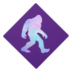 Watercolor Bigfoot    Graduation Cap Topper