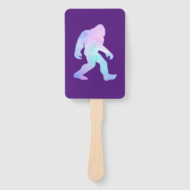 Watercolor Bigfoot       Hand Fan (Front)