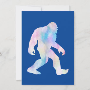 Watercolor Bigfoot      Invitation