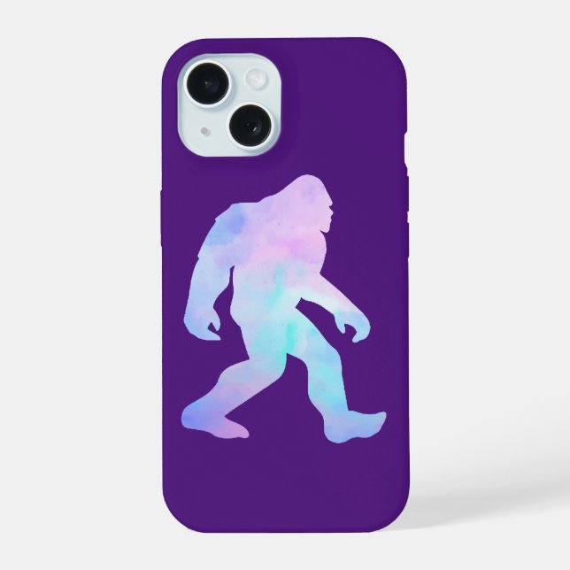 Watercolor Bigfoot iPhone 15 Case (Back)