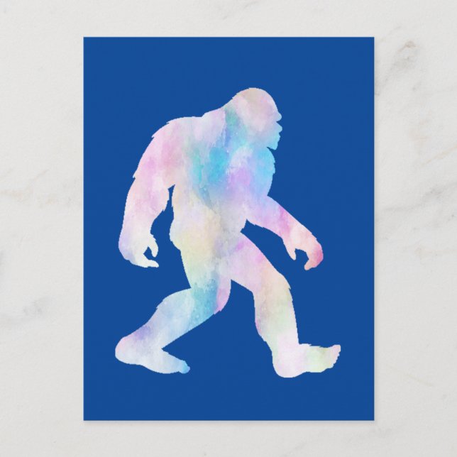 Watercolor Bigfoot      Postcard (Front)