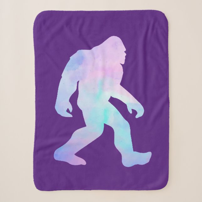 Watercolor Bigfoot    Sherpa Blanket (Front)
