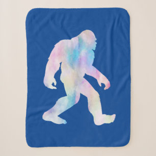 Watercolor Bigfoot           Sherpa Blanket