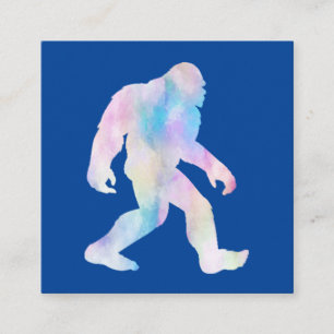 Watercolor Bigfoot Square Business Card