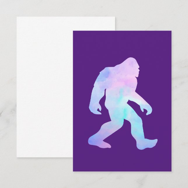 Watercolor Bigfoot      Thank You Card (Front/Back)