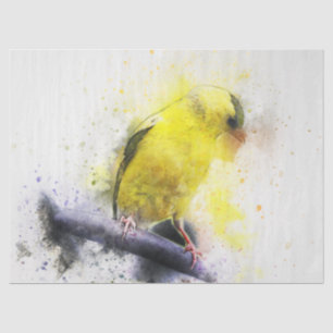 Watercolor Bird  5 Decoupage Wall Art Tissue Paper