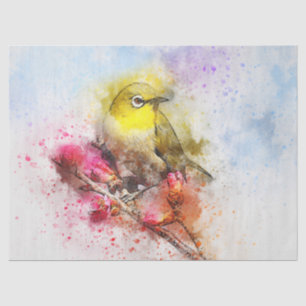 Watercolor Bird  6 Decoupage Wall Art Tissue Paper