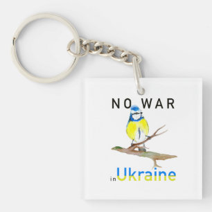 Watercolor bird No war in Ukraine Tote Bag Noteboo Keychain