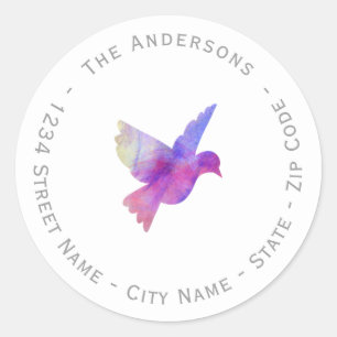 Watercolor Bird Return Address Label