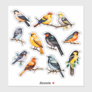 Watercolor Bird Scrapbook Stationery