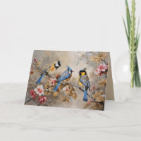 Watercolor Birds and Floral Blank Customizable