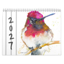 Watercolor Birds Wall Calendar 2027