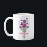 Watercolor Birth Flower Aster Custom Coffee Mug<br><div class="desc">Celebrate a special connection with our Watercolor Birth Flower Personalized Mug. Featuring a floral illustration that represents the unique beauty of their birth month, this mug blends artistic flair with everyday functionality. The soft, ethereal watercolor textures pop against the crisp ceramic, creating a piece that feels more like a work...</div>