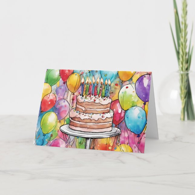 WATERCOLOR BIRTHDAY CARD (Front)