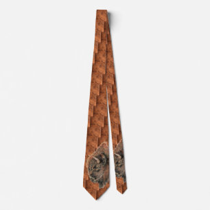 Watercolor Bison Buffalo Animal Nature Tie