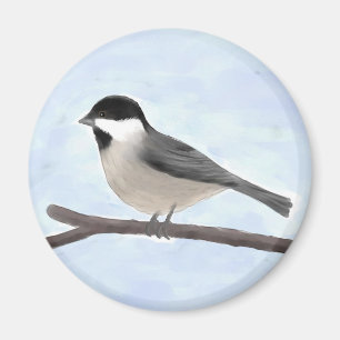 Watercolor Black-capped Chickadee Magnet